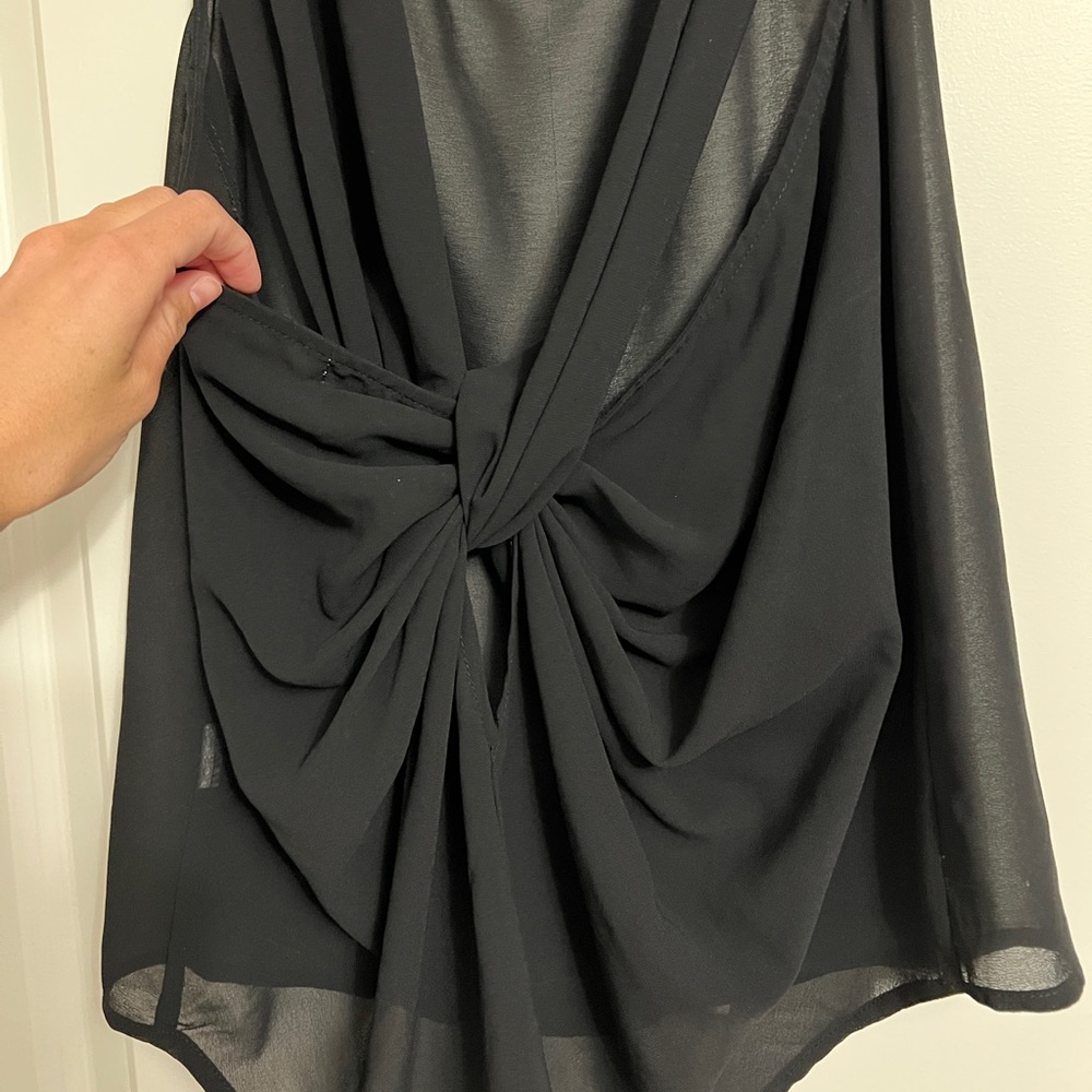 Sheer Blouse with Back Detail